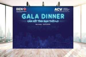 Backdrop sự kiện thể hiện thông điệp của sự kiện